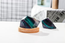 Load image into Gallery viewer, Natural fluorite Lamp. Rainbow Fluorite Lamp Decor.Quartz Crystal Night Light.crystal gravel lamp.Healing Crystal.Gemstone Lamp.
