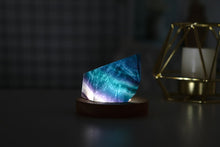 Load image into Gallery viewer, Natural fluorite Lamp. Rainbow Fluorite Lamp Decor.Quartz Crystal Night Light.crystal gravel lamp.Healing Crystal.Gemstone Lamp.
