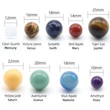 Load image into Gallery viewer, Crystal Planet Set | Crystal Mini Sphere Planet Set | Crystal Planets | Crystal Gifts Set | Crystal Marble Planets Astronomy -crystal gift
