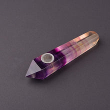 Load image into Gallery viewer, Natural Purple fluorite Pipes Crystal Pipe-Quartz Pipe-Crystal Pipe-Crystal Gift-Birthday Gift
