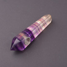 Load image into Gallery viewer, Natural Purple fluorite Pipes Crystal Pipe-Quartz Pipe-Crystal Pipe-Crystal Gift-Birthday Gift
