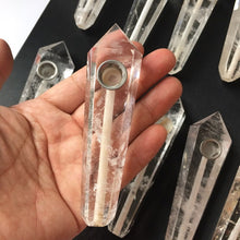 Load image into Gallery viewer, Natural Clear crystal pipes Crystal Pipe-Quartz Pipe-Crystal Pipe-Crystal Gift-Birthday Gift
