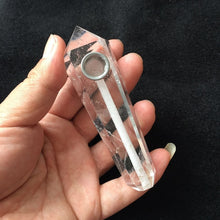 Load image into Gallery viewer, Natural Clear crystal pipes Crystal Pipe-Quartz Pipe-Crystal Pipe-Crystal Gift-Birthday Gift
