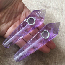 Load image into Gallery viewer, Natural Amthyst Pipes Crystal Pipe-Quartz Pipe-Crystal Pipe-Crystal Gift-Birthday Gift
