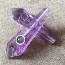 Load image into Gallery viewer, Natural Amthyst Pipes Crystal Pipe-Quartz Pipe-Crystal Pipe-Crystal Gift-Birthday Gift
