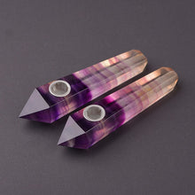 Load image into Gallery viewer, Natural Purple fluorite Pipes Crystal Pipe-Quartz Pipe-Crystal Pipe-Crystal Gift-Birthday Gift
