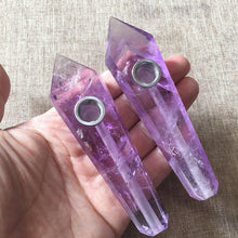 Load image into Gallery viewer, Natural Amthyst Pipes Crystal Pipe-Quartz Pipe-Crystal Pipe-Crystal Gift-Birthday Gift
