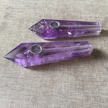 Load image into Gallery viewer, Natural Amthyst Pipes Crystal Pipe-Quartz Pipe-Crystal Pipe-Crystal Gift-Birthday Gift
