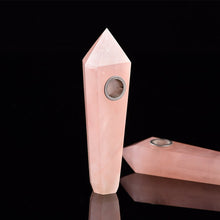 Load image into Gallery viewer, Natural rose Quartz Crystal Pipes Crystal Pipe-Quartz Pipe-Crystal Pipe-Crystal Gift-Birthday Gift
