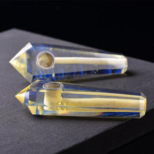 Load image into Gallery viewer, Clear Opalite Crystal Pipes Crystal Pipe-Quartz Pipe-Crystal Pipe-Crystal Gift-Birthday Gift
