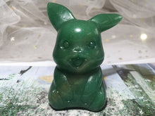 Load image into Gallery viewer, 2.4&#39;&#39;+Natural Aventurine quartz,quartz crystal,hand carved,crystal Pikachu,Aventurine Pikachu,Pikachu skull,crystal gift
