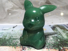 Load image into Gallery viewer, 2.4&#39;&#39;+Natural Aventurine quartz,quartz crystal,hand carved,crystal Pikachu,Aventurine Pikachu,Pikachu skull,crystal gift
