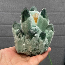 Load image into Gallery viewer, Green Ghost Crystal Cluster,Quartz Crystal Cluster,Crystal Point,VUG,Mineral Specimen,Crystal Heal,Energy Crystal,crystal chakra
