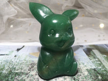 Load image into Gallery viewer, 2.4&#39;&#39;+Natural Aventurine quartz,quartz crystal,hand carved,crystal Pikachu,Aventurine Pikachu,Pikachu skull,crystal gift
