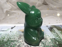 Load image into Gallery viewer, 2.4&#39;&#39;+Natural Aventurine quartz,quartz crystal,hand carved,crystal Pikachu,Aventurine Pikachu,Pikachu skull,crystal gift
