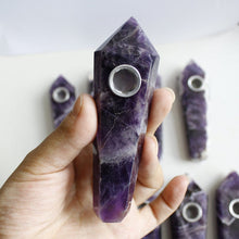 Load image into Gallery viewer, Natural Dream Amthyst Pipes Crystal Pipe-Quartz Pipe-Crystal Pipe-Crystal Gift-Birthday Gift
