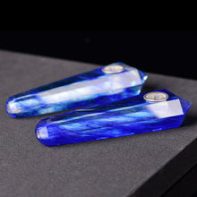 Load image into Gallery viewer, Blue Smelted Stone Pipe-Crystal Pipe-Quartz Pipe-Crystal Pipe-Crystal Gift-Birthday Gift
