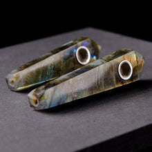 Load image into Gallery viewer, Natural Labradorite Pipe-Crystal Pipe-Quartz Pipe-Crystal Pipe-Crystal Gift-Birthday Gift
