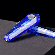 Load image into Gallery viewer, Blue Smelted Stone Pipe-Crystal Pipe-Quartz Pipe-Crystal Pipe-Crystal Gift-Birthday Gift
