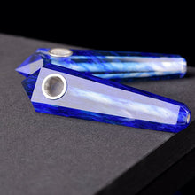 Load image into Gallery viewer, Blue Smelted Stone Pipe-Crystal Pipe-Quartz Pipe-Crystal Pipe-Crystal Gift-Birthday Gift
