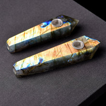 Load image into Gallery viewer, Natural Labradorite Pipe-Crystal Pipe-Quartz Pipe-Crystal Pipe-Crystal Gift-Birthday Gift
